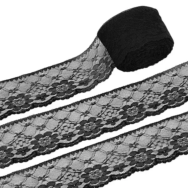 20 Yards Polyester Flower Lace Ribbon for Jewelry Making