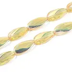 Electroplate Transparent Glass Beads Strands