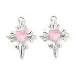 Rack Plating Alloy Rhinestones Pendants