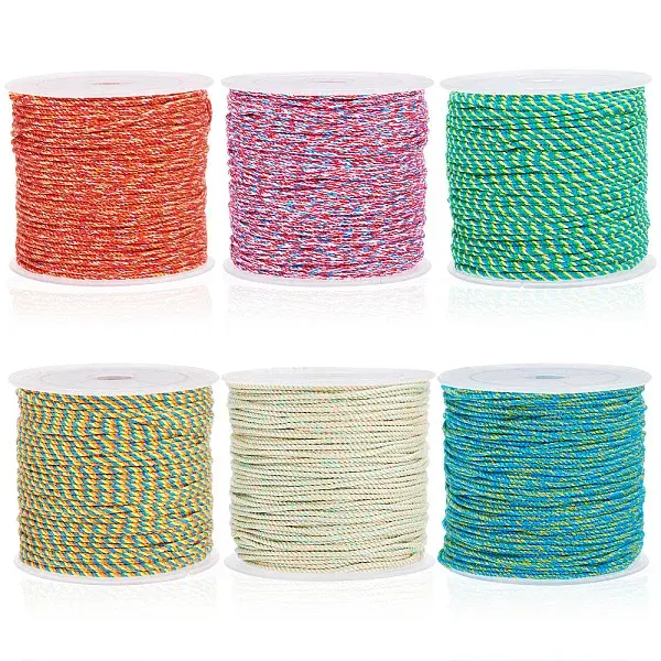 6 Rolls 6 Colors Cotton Cord