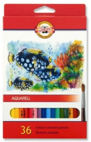 Pastelky akvarelové 36ks 3719