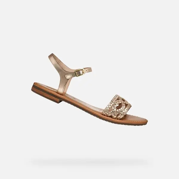 Gold women's sandals Geox Sozy S - Women's