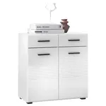 KOMODA, bílá, vysoce lesklá bílá, 80/83/40 cm