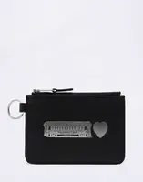 Carhartt WIP Deconstructed Leather Wallet Black/Silver