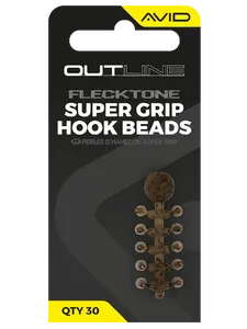 Avid carp zarážky stoper outline flecktone super grip hook beads