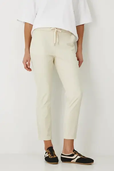 Kalhoty Medicine dámské, černá barva, střih chinos, medium waist