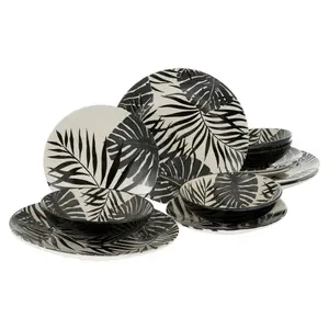 Creatable KOMBINOVANÁ SOUPRAVA TROPICANA BLACK 12dílné