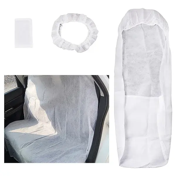 Disposable Non-woven Fabrics Car Seat & Steering Wheel & Car Gear Shift Cover Sets