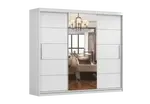 Šatní skříň Alba I - zrcadlo Barva korpusu: Bílá, Dveře: Bílé