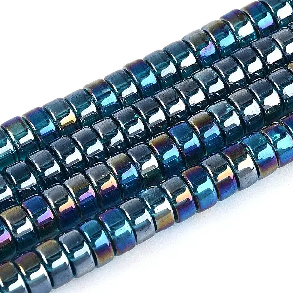 AB Color Plated Transparent Glass Beads Strands