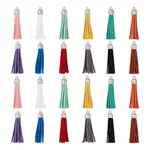 72Pcs 12 Colors Flocking Faux Suede Tassel Pendants Decorations