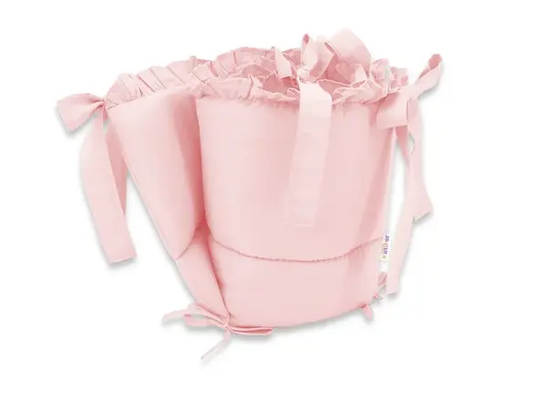 Mantinel s volánikom do postieľky 120 x 60 cm, Royal - ružový