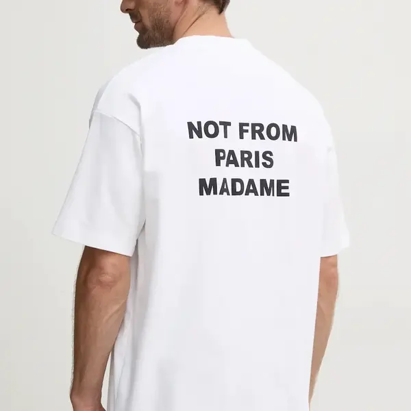 Bavlněné tričko Drôle de Monsieur Le T-Shirt Slogan
