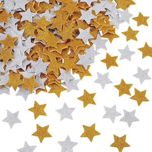 360Pcs 2 Colors EVA Glitter Powder Stickers