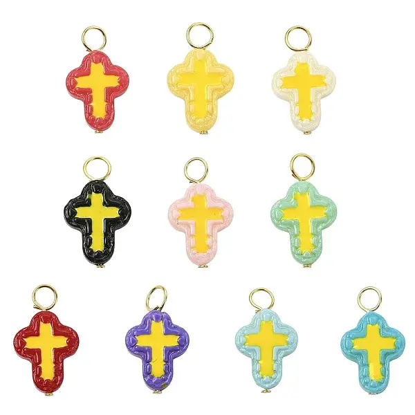 20Pcs 10 Colors Handmade Lampwork Pendants