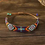 Bohemian Style Geometric Glass Seed Bead Handmade Bracelet for Women