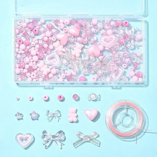 DIY Cute Acrylic Beaded Stretch Jewelry Set Kits