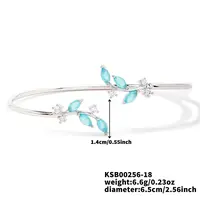 Brass Micro Pave Cubic Zirconia Open Cuff Bangles