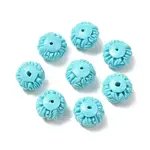 Synthetic Coral Dyed Carved Beads