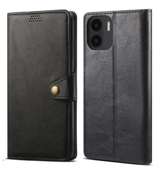 Lenuo Leather flipové pouzdro pro Xiaomi Redmi A1/A2, černá