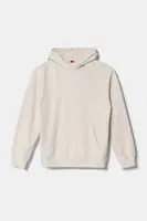 Dětská bavlněná mikina Guess béžová barva, s kapucí, s aplikací, J5RQ09 KAD74