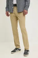 Kalhoty Tommy Jeans pánské, béžová barva, přiléhavé, DM0DM20282