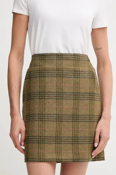 Vlnená sukňa Barbour BAMBURGH