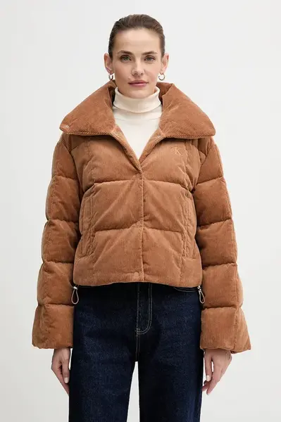 Manšestrová péřová bunda Calvin Klein Jeans