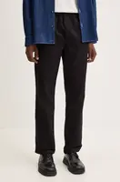 Kalhoty s příměsí lnu Samsoe Samsoe SAJABARI černá barva, M24200056