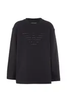 Dětské bavlněné tričko s dlouhým rukávem Emporio Armani