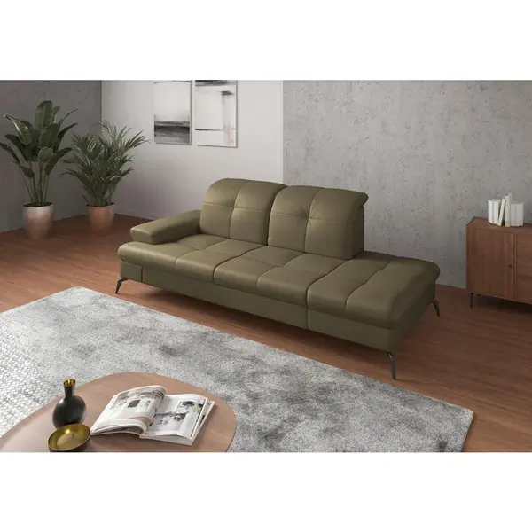 Sit & More LENOŠKA, textil, kůže, olivově zelená