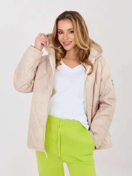 Béžová prešívaná bunda