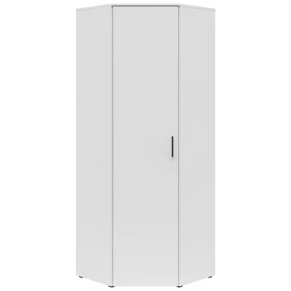 Carryhome ROHOVÁ SKŘÍŇ, bílá, 71,5/195/71,5 cm