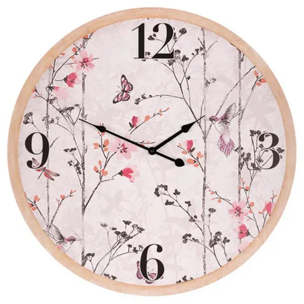 NÁSTĚNNÉ HODINY, pink, 58 cm