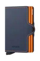 Kožená peněženka Secrid tmavomodrá barva, TM-Night Blue & Orange