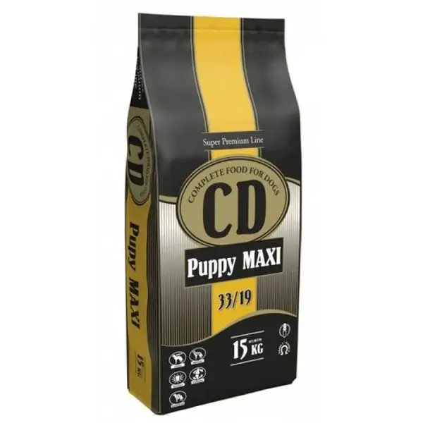 DELIKAN CD Puppy Maxi 33/19 15kg Kompletné superprémiové krmivo s hydinovým mäsom pre šteňatá veľkých plemien