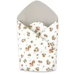 Novorodenecká zavinovačka, bavlna, Kačički - biela, béžová