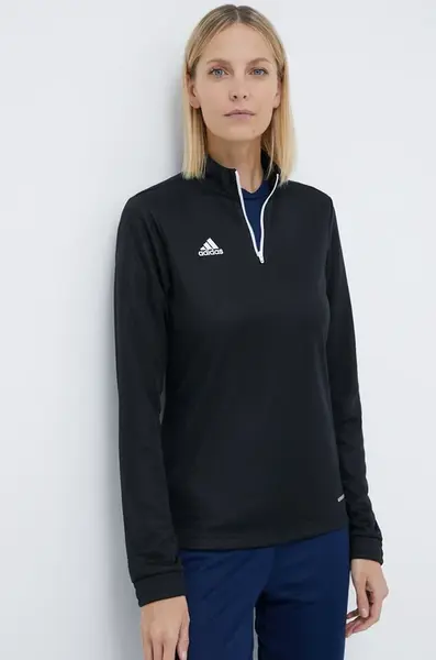 Tréninková mikina adidas Performance Entrada 22 dámská, černá barva, hladká, H57541