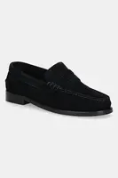 Semišové mokasíny Tommy Hilfiger CLASSIC HILFIGER SUEDE LOAFER pánské, tmavomodrá barva, FM0FM05363