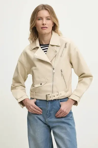 Křivák Answear.LAB dámská, béžová barva, přechodná