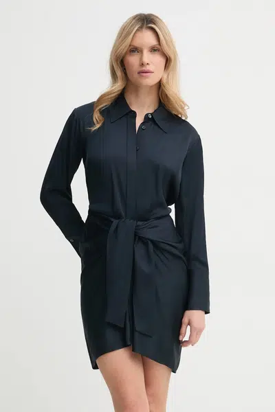 Šaty A.L.C. tmavomodrá barva, mini, 6DRES02524