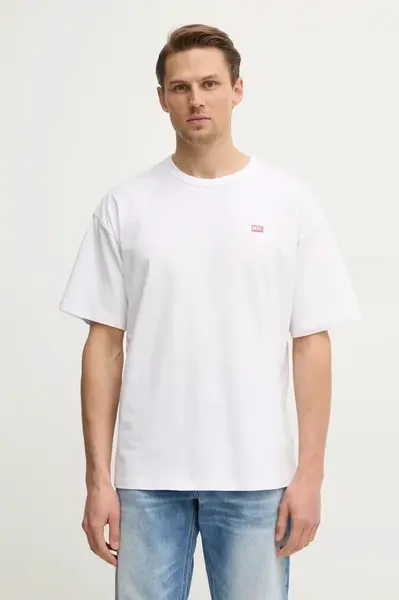 Bavlněné tričko Diesel T-BOXT-R30 T-SHIRT bílá barva, A16400.0QIAM