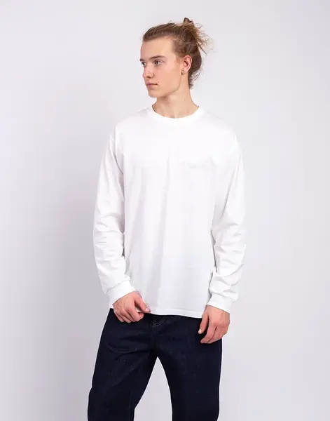 Tričko Gramicci Trouttail Long Sleeve Tee WHITE