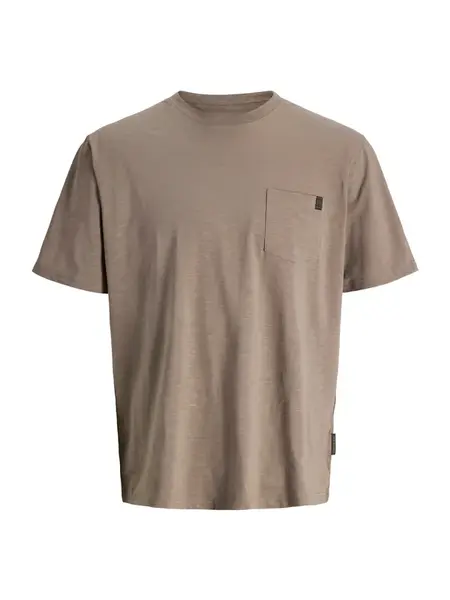 JACK & JONES Tričko 'JJEdover'  hnedá