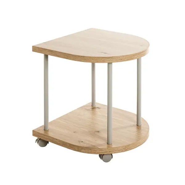 ODKLÁDACÍ STOLEK, šedá, barvy dubu