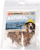 Flamingo Nature Snacks kocky, maškrta pre psov - treska, losos 75 g