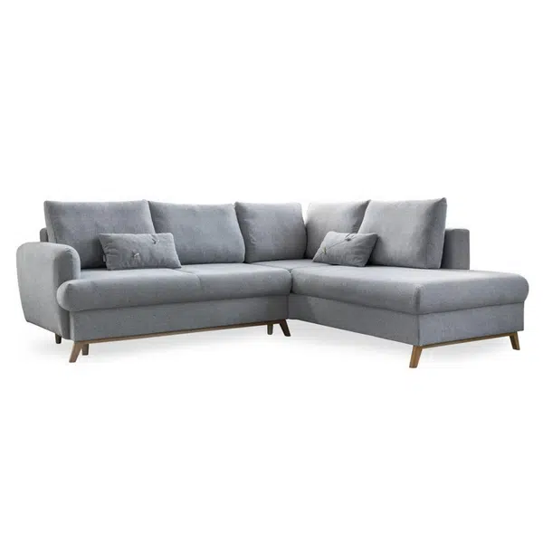 MID.YOU ROHOVÁ SEDAČKA, textil, světle šedá