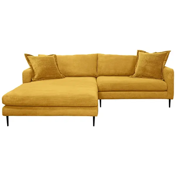 P & B ROHOVÁ SEDAČKA, textil, hořčicově žlutá