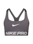 NIKE Športová podprsenka  sivá / biela