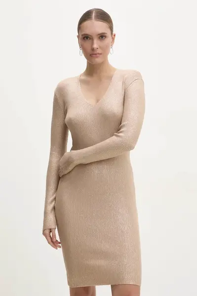 Šaty Answear.LAB zlatá barva, mini